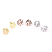 Load image into Gallery viewer, Edelstahl Ohrstecker Welt Kugel Globus Erde 12mm - chic-net.de
