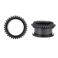 Load image into Gallery viewer, Edelstahl Tunnel Plug Schraubplug dünn schwarz Farben Kegelförmige Spitze Nieten - chic-net.de
