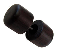 Load image into Gallery viewer, Fake Holzplug Holz 8mm Plug Lobe Piercing Edelstahl Stift 1mm rund kantig - chic-net.de
