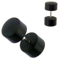 Load image into Gallery viewer, Fake Holzplug Holz 8mm Plug Lobe Piercing Edelstahl Stift 1mm rund kantig - chic-net.de
