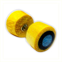 Load image into Gallery viewer, Fake Holzplug Holz Plug Lobe Piercing Inlay Edelstahl Paua Muschel Türkis Stein - chic-net.de
