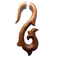 Load image into Gallery viewer, Fake Lobe Piercing Edelstahl Holz Dehnschnecke - chic-net.de
