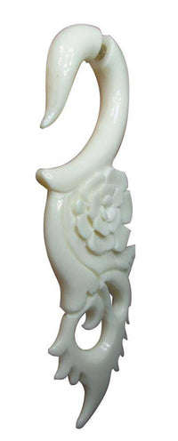 Load image into Gallery viewer, Fake Ohr Piercing Bone Knochen Edelstahl weiß Spirale Blume Drache griechisch - chic-net.de
