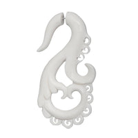 Cargar imagen en el visor de la galería, Fake Piercing Bone Edelstahl weiß Spiralen Sterne Spike Ohrstecker Ohrring - chic-net.de
