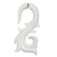 Cargar imagen en el visor de la galería, Fake Piercing Bone Edelstahl weiß Spiralen Sterne Spike Ohrstecker Ohrring - chic-net.de
