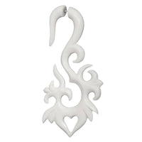 Cargar imagen en el visor de la galería, Fake Piercing Bone Edelstahl weiß Spiralen Sterne Spike Ohrstecker Ohrring - chic-net.de
