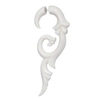 Cargar imagen en el visor de la galería, Fake Piercing Bone Edelstahl weiß Spiralen Sterne Spike Ohrstecker Ohrring - chic-net.de
