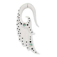 Cargar imagen en el visor de la galería, Fake Piercing Bone Edelstahl weiß Spiralen Sterne Spike Ohrstecker Ohrring - chic-net.de
