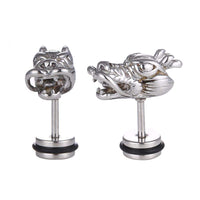 Load image into Gallery viewer, Fake Piercing Chinesischer Drachenkopf Edelstahl Schraubverschluss silberfarben - chic-net.de
