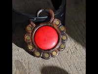 Load image into Gallery viewer, Fake Piercing Edelstahl Holz Koralle Brass Blume - chic-net.de
