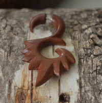 Load image into Gallery viewer, Fake Piercing Edelstahl Rosenholz Feuer Spirale - chic-net.de
