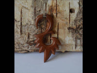 Load image into Gallery viewer, Fake Piercing Edelstahl Rosenholz Feuer Spirale - chic-net.de
