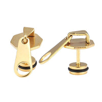 Load image into Gallery viewer, Fake Piercing Expander goldfarben Reisverschluss Anhänger Schaubverschluss Edelstahl - chic-net.de
