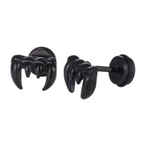 Load image into Gallery viewer, Fake Piercing Expander schwarz Gebiss Vampier Zähne Schaubverschluss Edelstahl - chic-net.de

