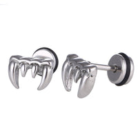 Load image into Gallery viewer, Fake Piercing Expander schwarz Gebiss Vampier Zähne Schaubverschluss Edelstahl - chic-net.de
