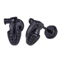 Load image into Gallery viewer, Fake Piercing Expander schwarz Handgranate Schaubverschluss Edelstahl - chic-net.de
