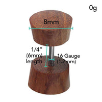 Load image into Gallery viewer, Fake Piercing Holz gelb schwarz braun 10mm Plug - chic-net.de
