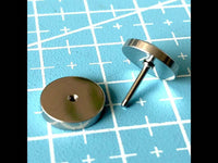 Load image into Gallery viewer, Fake Piercing Ohrring Edelstahl rosa Blüte schwarz silber - chic-net.de
