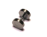 Cargar imagen en el visor de la galería, Fake Piercing Plug Ohrstecker Unisex Edelstahl silber Schmuck Kreis - chic-net.de
