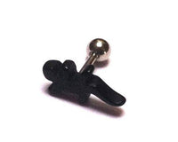 Load image into Gallery viewer, Fake Piercing Plug Tunnel Ohrstecker Unisex Kunststoff schwarz Schmuck Gekko - chic-net.de
