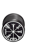 Load image into Gallery viewer, Fake Piercing Plug Viking schwarz Edelstahl 10mm.
