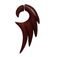 Load image into Gallery viewer, Fake Piercing Sawoholz Edelstahl handgeschnitzt groß braun rotbraun Dehner - chic-net.de
