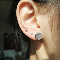 Load image into Gallery viewer, Fake Plug Piercing Edelstahl 10mm Blume des Lebens Viking - chic-net.de
