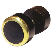 Load image into Gallery viewer, Fake Plug Piercing Edelstahl Holz Rand gold bemalt - chic-net.de
