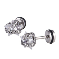 Load image into Gallery viewer, Fake Plug Piercing Edelstahl silber Farben Zirkonia Stein Sternform Schlange - chic-net.de
