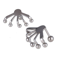 Load image into Gallery viewer, Fake Plug Piercing Edelstahl silberfarben fünf Krallen mit Kugeln Schraubverschluss - chic-net.de
