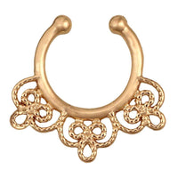 Load image into Gallery viewer, Fake Septum Piercing goldfarben Schleifen Geflecht Edelstahl - chic-net.de
