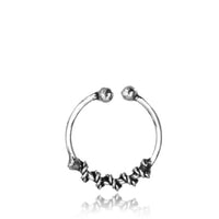 Load image into Gallery viewer, Fake Septum Piercing Nasenring Silber filigran 0.8mm - chic-net.de
