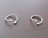 Load image into Gallery viewer, Fake Septum Piercing Nasenring Silber filigran 0.8mm - chic-net.de
