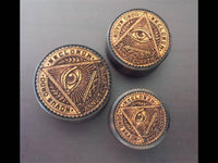 Cargar imagen en el visor de la galería, Flesh Plug Allsehendes Auge der Vorsehung Holz Sonoholz Jackfrucht double flared - chic-net.de
