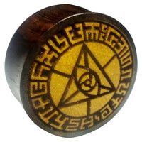 Cargar imagen en el visor de la galería, Flesh Plug Auge Dreieck Zeichen Rand Holz Sonoholz Jackfrucht double flared - chic-net.de
