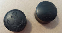 Load image into Gallery viewer, Flesh Plug Ebenholz Anker Seil Ring double flared Lobe Dehner schwarz Gravur - chic-net.de
