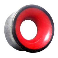 Load image into Gallery viewer, Flesh Plug Eisenholz Holz dunkel double flared rot Resin Inlay Ohr Piercing - chic-net.de
