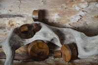 Cargar imagen en el visor de la galería, Flesh Plug Holz Parasitholz braun double flared - chic-net.de
