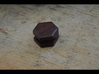 Load image into Gallery viewer, Flesh Plug Tamarinden Holz gold bemalt 3D Würfel Wabe - chic-net.de
