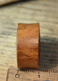 Load image into Gallery viewer, Flesh Plug Teakholz Mjölnir Triskele Runen double flared - chic-net.de
