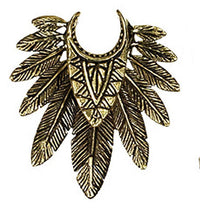 Load image into Gallery viewer, Flesh Tunnel antik gold Messing Plug zum Einhängen Spalt Federschmuck Indianer - chic-net.de
