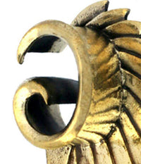 Load image into Gallery viewer, Flesh Tunnel Plug antik gold Messing Flügel Spirale Piercing - chic-net.de
