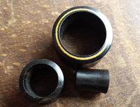 Load image into Gallery viewer, Flesh Tunnel Sonoholz Jackfrucht Holz Rim Inlay gelb Lobe Piercing double flared - chic-net.de
