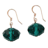 Load image into Gallery viewer, Glasohrringe türkis facettiert Glitzer Kugel flach 925er Silber ca.13 mm Ohrringe Glas - chic-net.de
