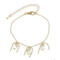 Load image into Gallery viewer, Glitzer Brass Armband golden Kugeln Zirkonia hellgrün facettiert verstellbar 165-225 mm - chic-net.de
