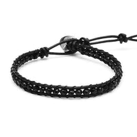 Load image into Gallery viewer, Glitzer Lederarmbänder Glaskristall Perlen facettiert bunt Armband Leder verstellbar unisex - chic-net.de
