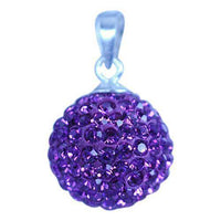 Load image into Gallery viewer, Glitzerkugel Amethyst lila 10 mm Kristall Silberanhänger Anhänger 925er Silber Damen Glitzer Schmuck - chic-net.de

