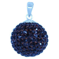 Load image into Gallery viewer, Glitzerkugel granat 14 mm Kristall Silberanhänger Anhänger 925er Silber Damen Glitzer Schmuck - chic-net.de
