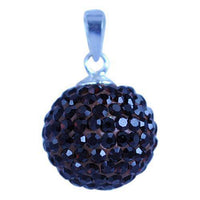 Load image into Gallery viewer, Glitzerkugel granat 8 mm Kristall Silberanhänger Anhänger 925er Silber Damen Glitzer Schmuck - chic-net.de
