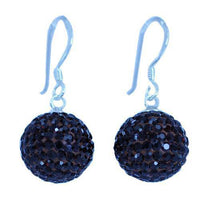 Load image into Gallery viewer, Glitzerkugel granat braun rot 12 mm Kristall Silberohrringe Ohrringe 925er Silber Glitzer Schmuck - chic-net.de
